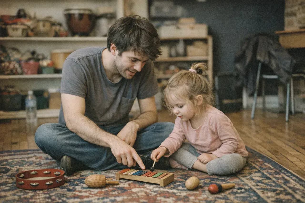 Student in a private lesson at École de musique du Marché in Montreal